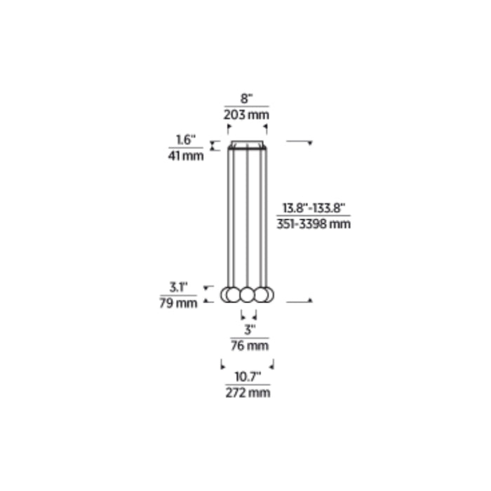 Visual Comfort SLCH590 Orbet 8-lt 11" LED Chandelier
