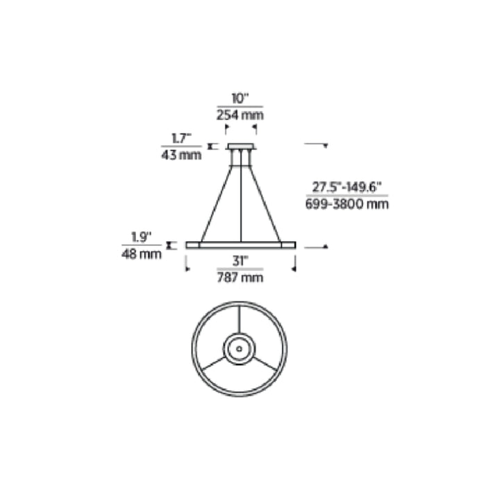 Visual Comfort SLCH660 Ashok 31" LED Chandelier