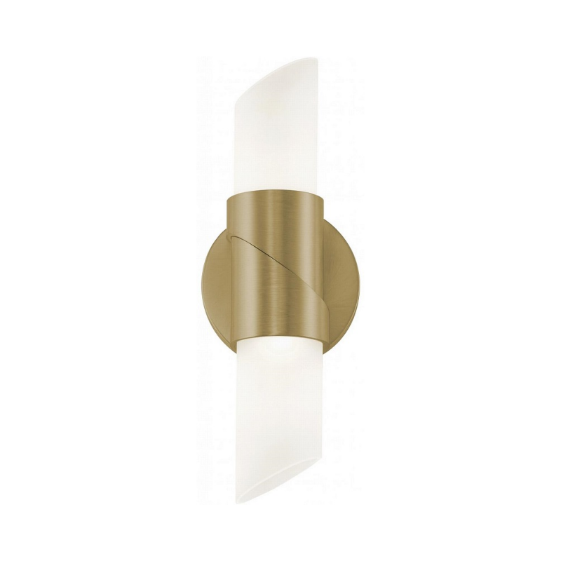 AFX SLCS0413LAJUD Slice 2-lt 13" Tall LED Wall Sconce - Light Antique Brass