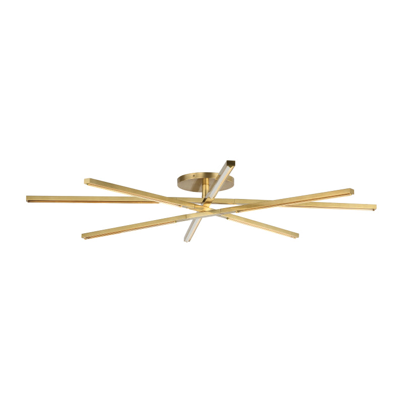 Visual Comfort SLFM565 Cityscape X-Grande 60" LED Flush Mount - Hand Rubbed Antique Brass