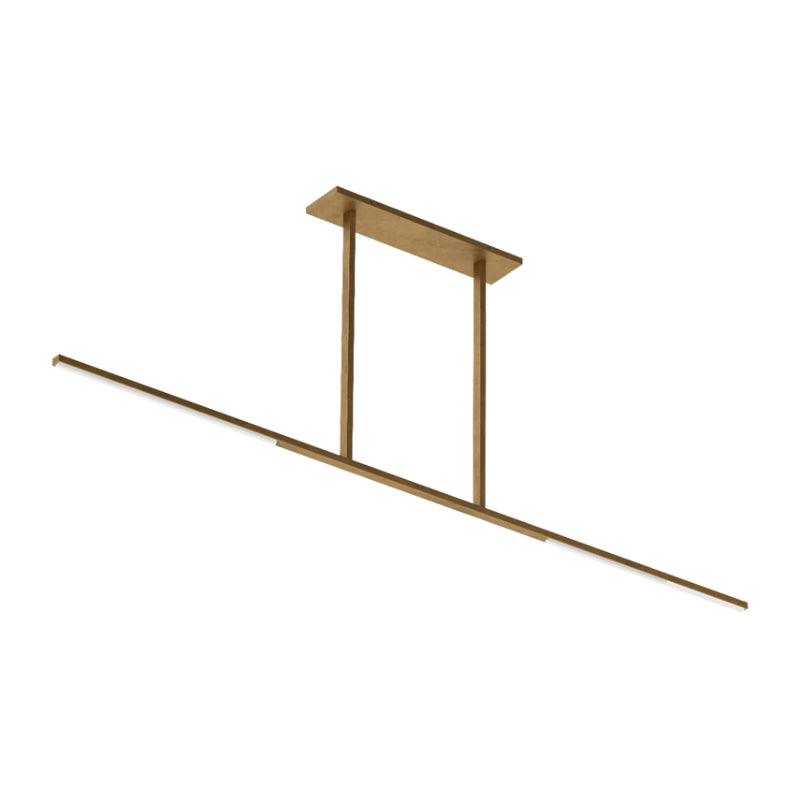 Visual Comfort SLLS568 Cityscape 72" LED X-Large Linear Chandelier - Hand Rubbed Antique Brass