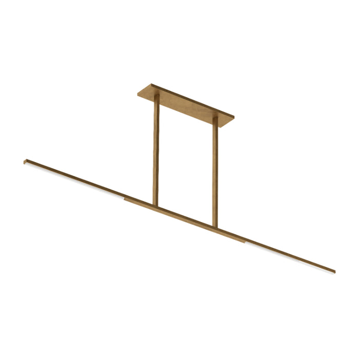 Visual Comfort SLLS568 Cityscape 72" LED X-Large Linear Chandelier - Hand Rubbed Antique Brass