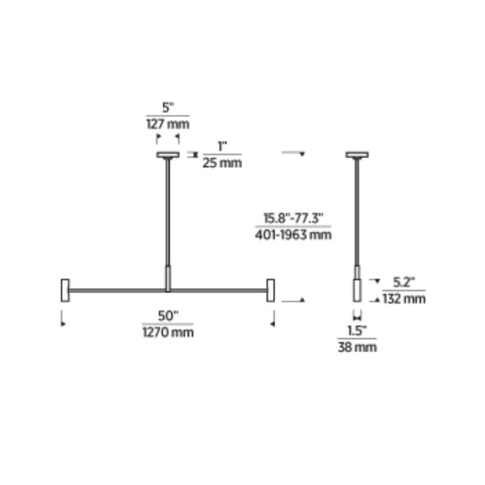 Visual Comfort SLLS571 Ponte 50" LED Chandelier