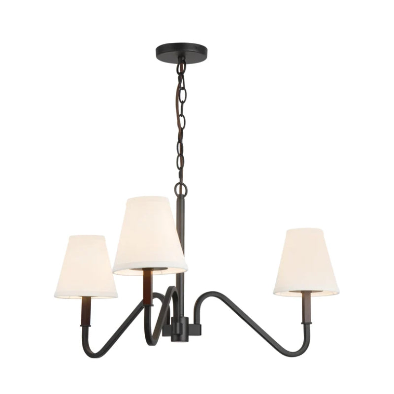 Alora Mood CH445330 Sloan 3-lt 30" Chandelier-Matte Black