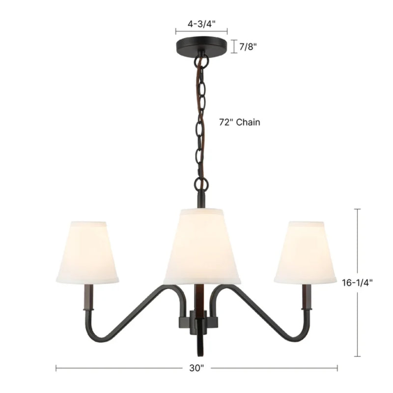 Alora Mood CH445330 Sloan 3-lt 30" Chandelier