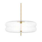 Visual Comfort SLPD31027C Shakkei 1-lt 22" LED Pendant - Natural Brass
