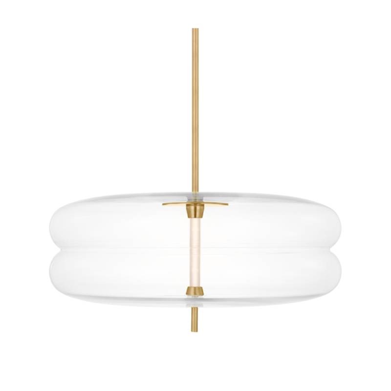 Visual Comfort SLPD31027C Shakkei 1-lt 22" LED Pendant - Natural Brass