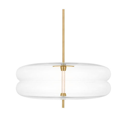 Visual Comfort SLPD31027C Shakkei 1-lt 22" LED Pendant - Natural Brass