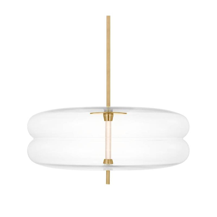 Visual Comfort SLPD31027C Shakkei 1-lt 22" LED Pendant - Natural Brass