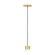 Visual Comfort SLPD518 Gable 1-lt 3" LED Pendant. - Hand Rubbed Antique Brass