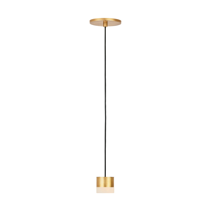 Visual Comfort SLPD518 Gable 1-lt 3" LED Pendant. - Hand Rubbed Antique Brass