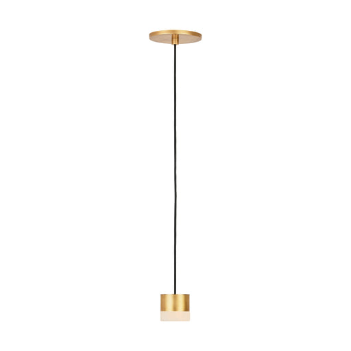 Visual Comfort SLPD518 Gable 1-lt 3" LED Pendant. - Hand Rubbed Antique Brass