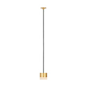 Visual Comfort SLPD519 Gable Alabaster 1-lt 3" LED Pendant - Hand Rubbed Antique Brass