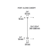 Visual Comfort SLPD519 Gable Alabaster 1-lt 3" LED Pendant