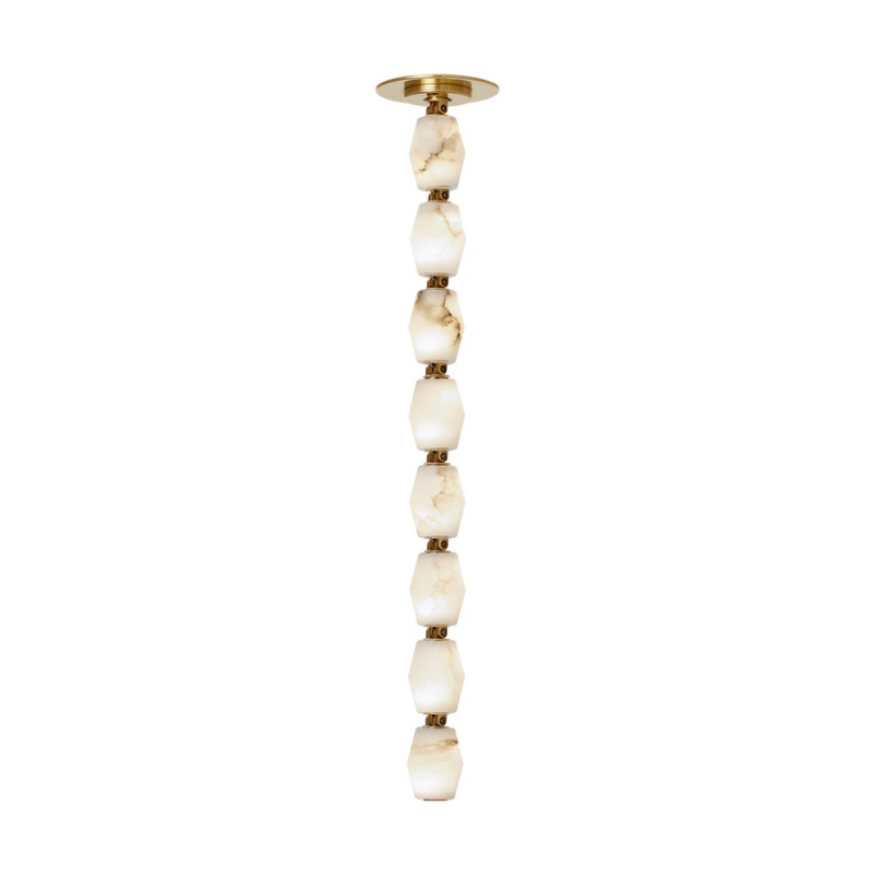 Visual Comfort SLPD550 Collier 2" LED Pendant with Surface Mount Driver - Hand Rubbed Antique Brass