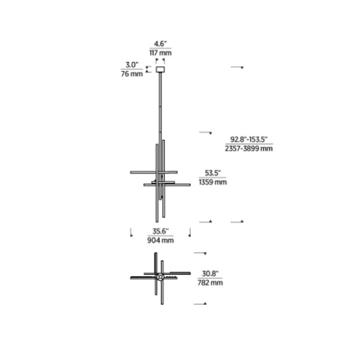 Visual Comfort SLPD563 Cityscape 36" LED Pendant