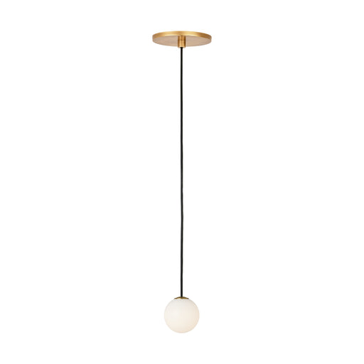 Visual Comfort SLPD585 Orbet 1-lt 3" LED Pendant - Hand Rubbed Antique Brass