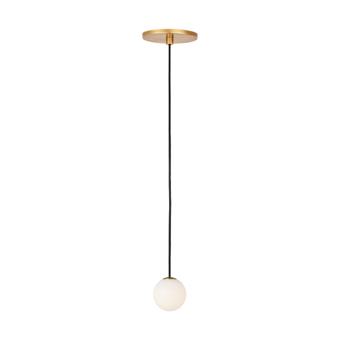 Visual Comfort SLPD585 Orbet 1-lt 3" LED Pendant - Hand Rubbed Antique Brass