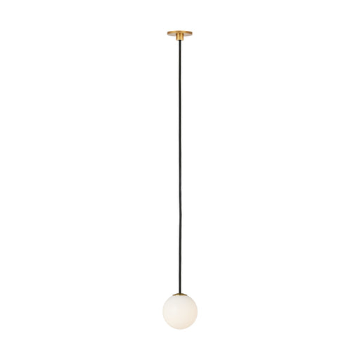 Visual Comfort SLPD591 Orbet 1-lt 3" LED Pendant - Hand Rubbed Antique Brass