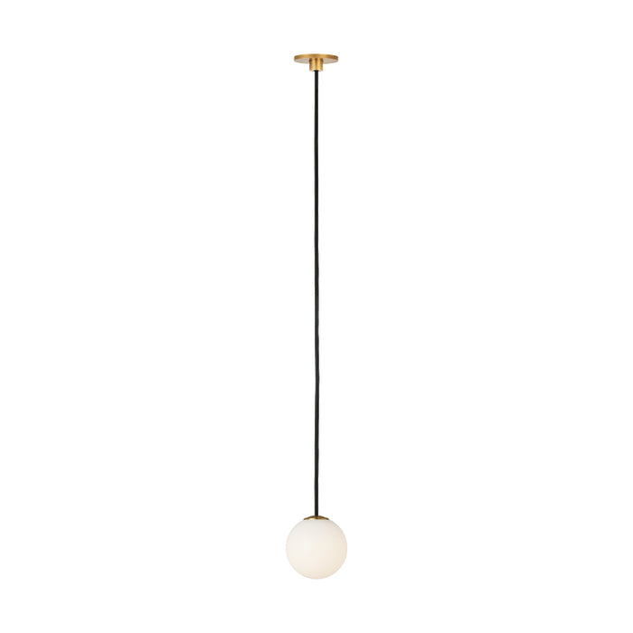 Visual Comfort SLPD591 Orbet 1-lt 3" LED Pendant - Hand Rubbed Antique Brass