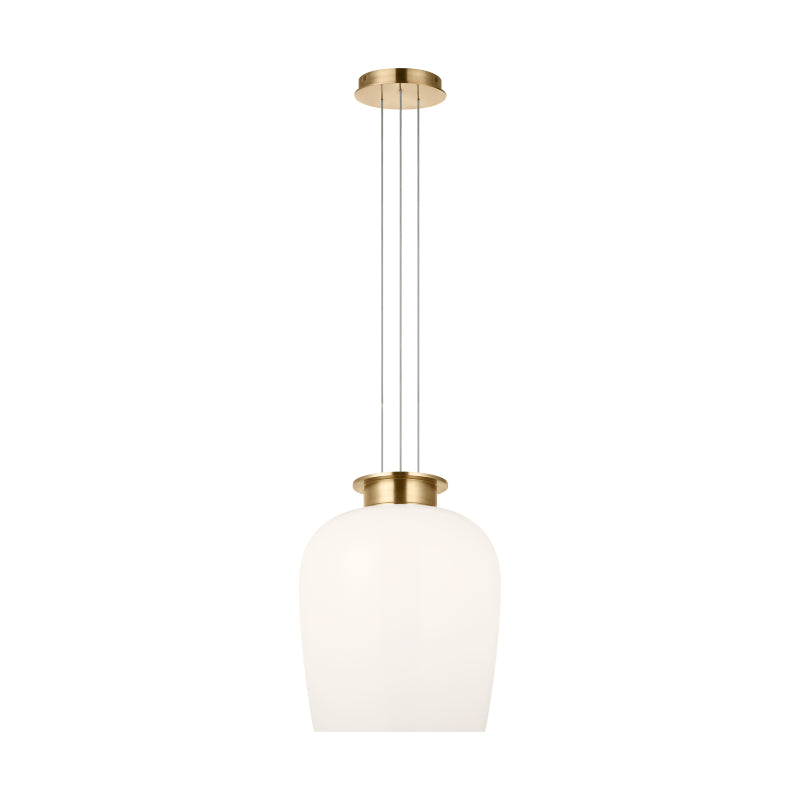 Visual Comfort SLPD623 Vetro 1-lt 21" LED Pendant - Hand Rubbed Antique Brass