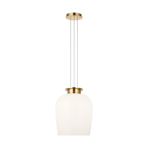 Visual Comfort SLPD623 Vetro 1-lt 21" LED Pendant - Hand Rubbed Antique Brass