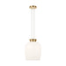 Visual Comfort SLPD623 Vetro 1-lt 21" LED Pendant - Hand Rubbed Antique Brass