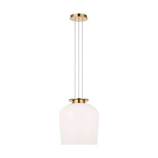 Visual Comfort SLPD624 Vetro 1-lt 12" LED Pendant - Hand Rubbed Antique Brass