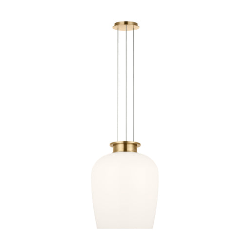 Visual Comfort SLPD625 Vetro 1-lt 17" LED Pendant - Hand Rubbed Antique Brass