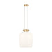 Visual Comfort SLPD625 Vetro 1-lt 17" LED Pendant - Hand Rubbed Antique Brass