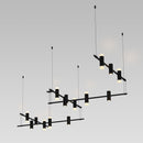 Sonneman SLS0159 Suspenders 106" 5-Bar Zig Zag LED Lighting System - Bar-Mounted Duplex Cylinder / Flood Lens