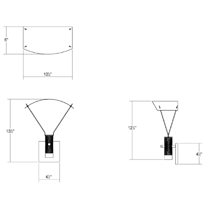 Sonneman SLS0211 Suspenders 13" Tall Standard Single LED Wall Sconce -Bar-Mounted Duplex Cylinder / Snoot Flood Lens / Parachute Reflector