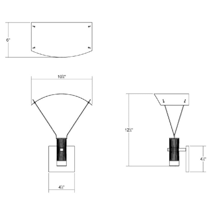 Sonneman SLS0212 Suspenders 13" Tall Standard Single LED Wall Sconce - Bar-Mounted Duplex Cylinder / Glass Diffuser / Parachute Reflector