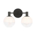 Visual Comfort SLV1002 Torian 2-lt 15" LED Vanity Light - Aged Iron