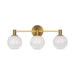 Visual Comfort SLV1003 Torian 3-lt 24" LED Vanity Light - Burnished Brass