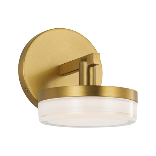 Visual Comfort SLV1011 Khan 1-lt 5" Tall LED Small Wall Sconce - Burnished Brass
