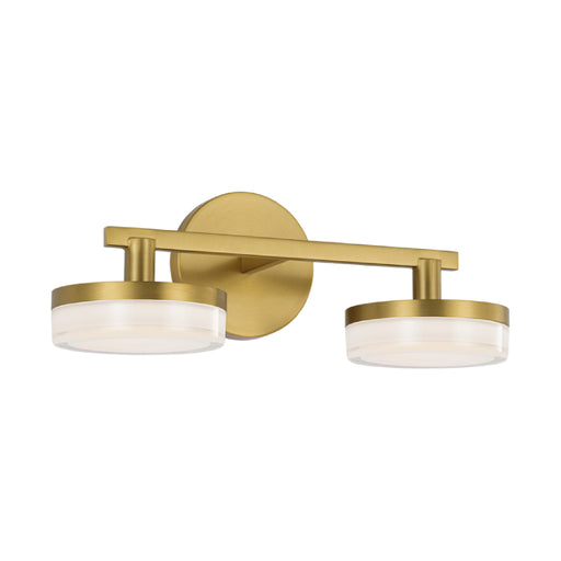 Visual Comfort SLV1012 Khan 2-lt 14" LED Wall Sconce - Burnished Brass