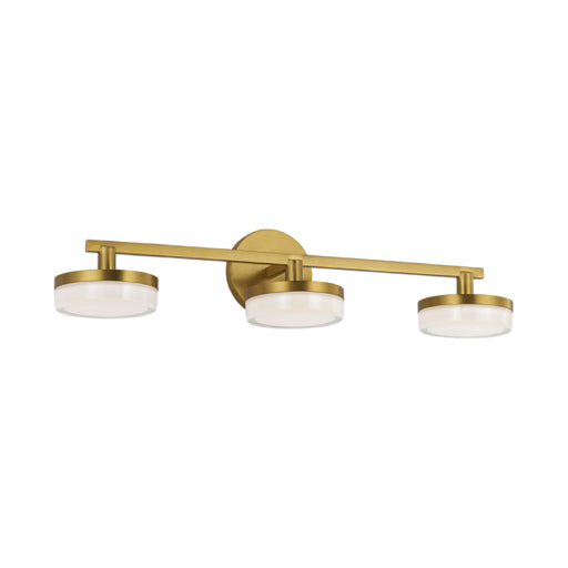 Visual Comfort SLV1013 Khan 3-lt 24" LED Vanity Light - Burnished Brass