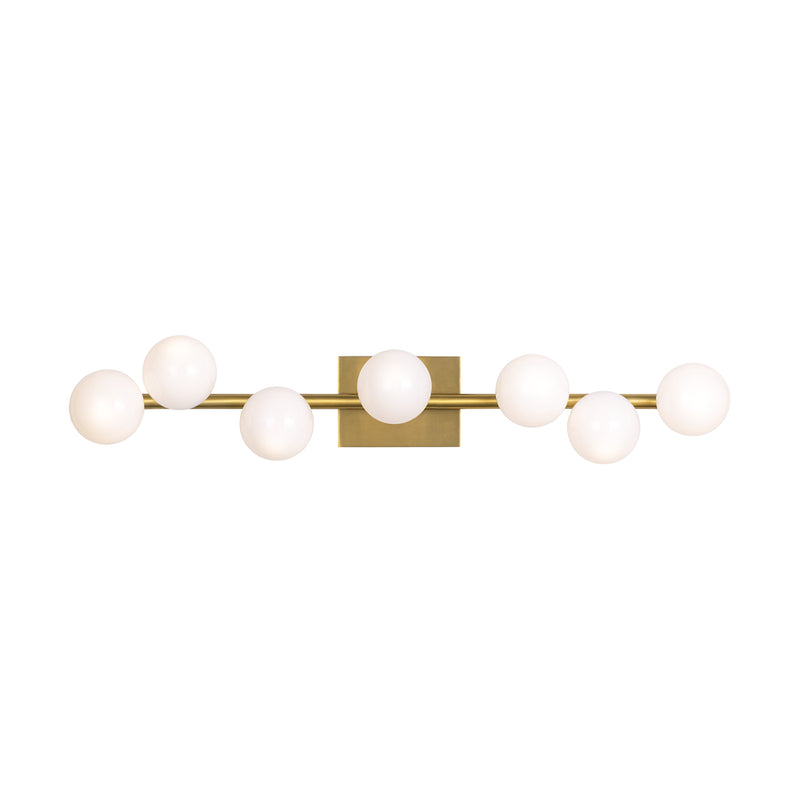 Visual Comfort SLW1067 Altair 7-lt 32" LED Vanity Light - Burnished Brass