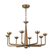 Alora CH313830 Spade 30" LED Chandelier - Vintage Brass