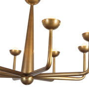 Alora CH313830 Spade 30" LED Chandelier - Vintage Brass
