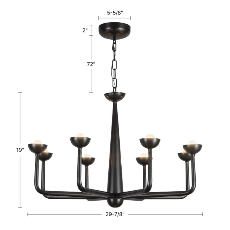 Alora CH313830 Spade 30" LED Chandelier