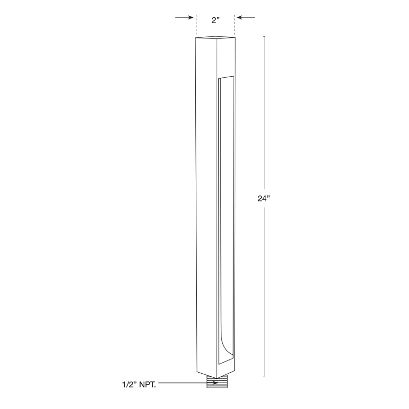 SPJ SPJ-CC-23LR 24" Tall LED Outdoor Path Light