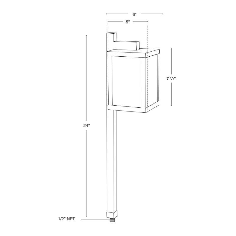 SPJ SPJ-CGL6 24" Tall Outdoor Path Light