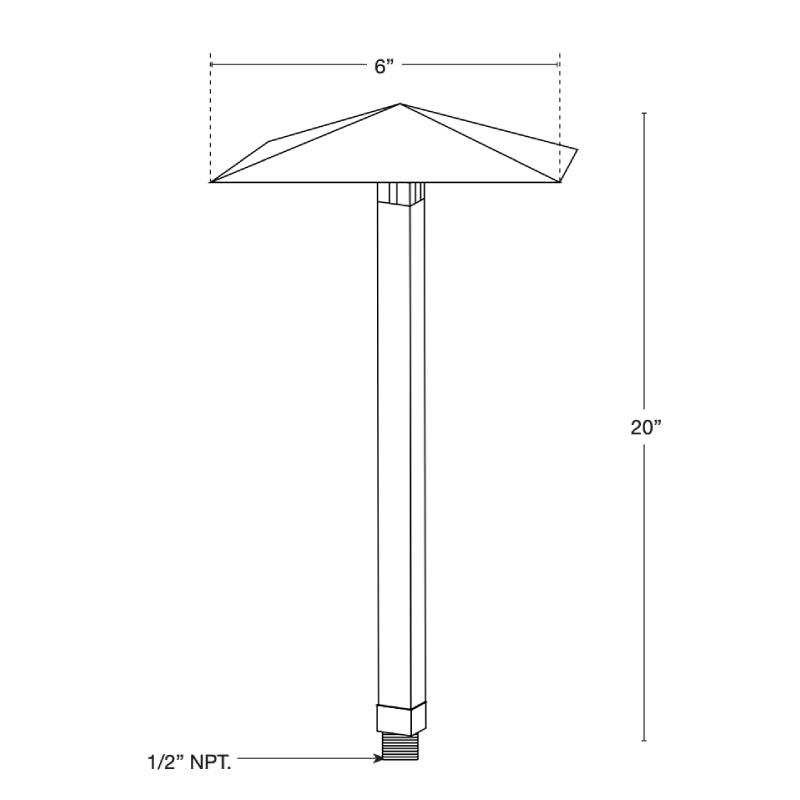 SPJ SPJ-CPL-6 20" Tall LED Outdoor Path Light