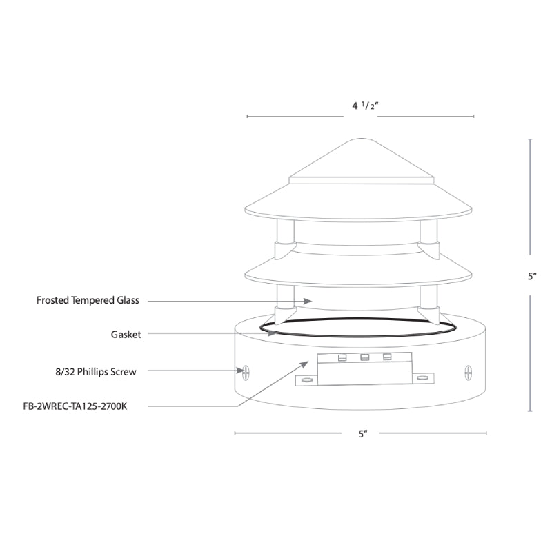 SPJ SPJ-FB-PH3 5" LED Outdoor Pagoda