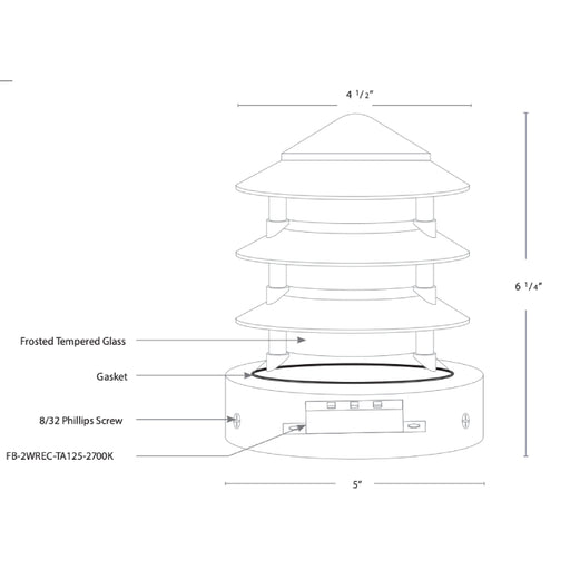 SPJ SPJ-FB-PH4 6" Tall LED Outdoor Pagoda