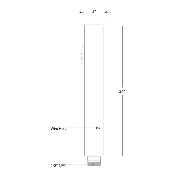 SPJ SPJ-GDG-24-L 24" Tall LED Outdoor Bollard