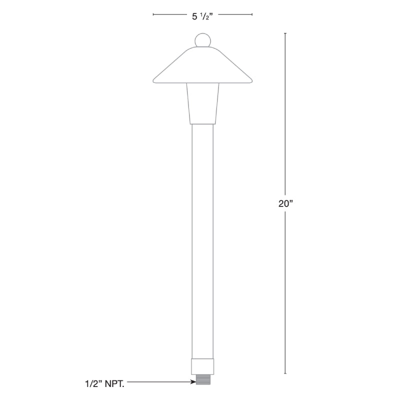 SPJ SPJ-HPL-5 20" Tall LED Outdoor Path Light