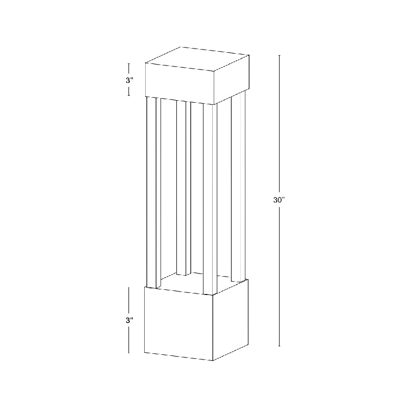 SPJ SPJ-PB30 30" Tall Outdoor Bollard